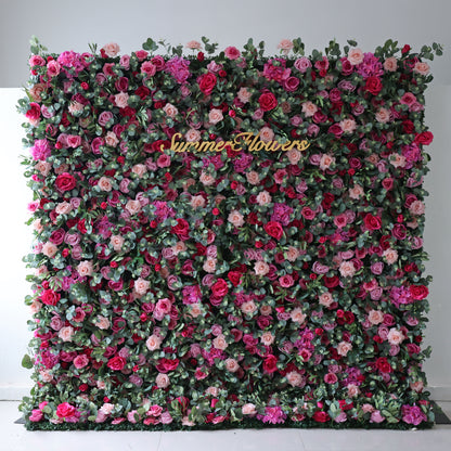 Summer Flower CB-362 8ft*8ft Cloth Back Artificial Flower Wall Roll up Fabric background