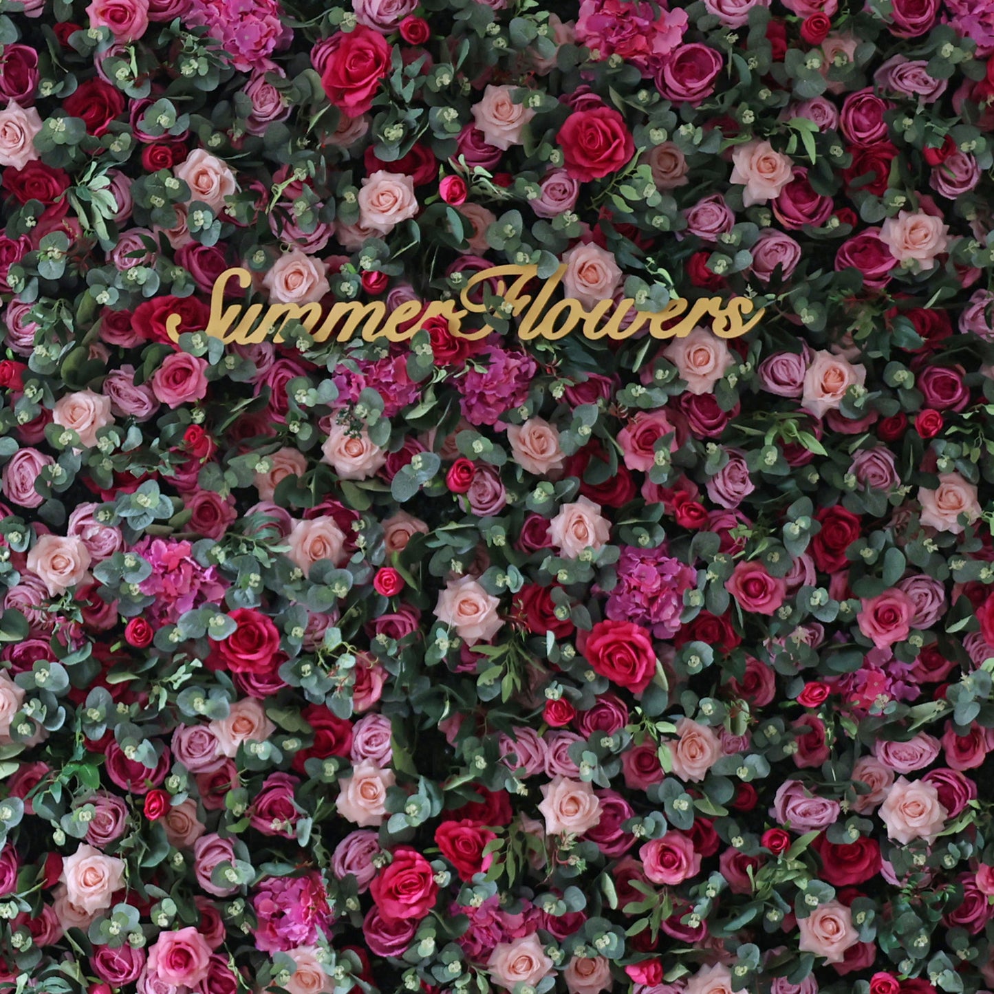 Summer Flower CB-362 8ft*8ft Cloth Back Artificial Flower Wall Roll up Fabric background