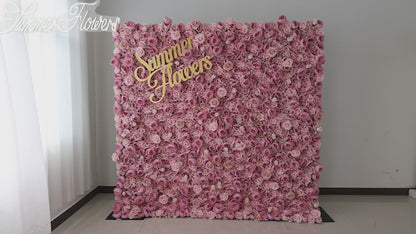 Summer Flower CB-489 8ft*8ft Cloth Back Artificial Flower Wall Roll up Fabric background