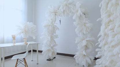 FL-076 Ostrich feather simulation flower ball wedding table flower table decoration flower ball best-selling