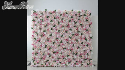 Summer Flower CB-349 8ft*8ft Cloth Back Artificial Flower Wall Roll up Fabric background