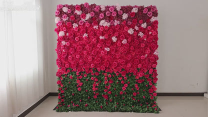 Summer Flower CB-488 8ft*8ft Cloth Back Artificial Flower Wall Roll up Fabric background