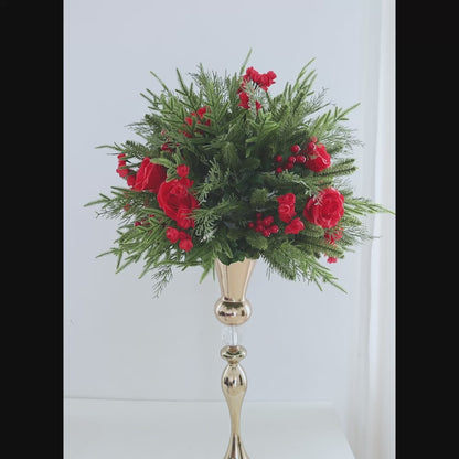 FL-125 Christmas pine 50cm 60cm 70cm arrangement Artificial Wedding Flower Ball Centerpieces for Wedding Decoration