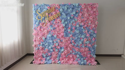 Summer Flower CB-501 8ft*8ft Cloth Back Artificial Flower Wall Roll up Fabric background