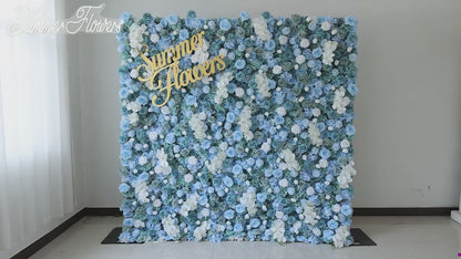 Summer Flower CB-348-2 8ft*8ft Cloth Back Artificial Flower Wall Roll up Fabric background