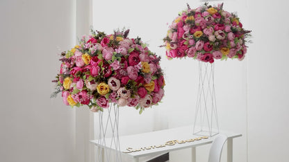 FL-014  Luxury Artificial flower centerpieces flower ball for wedding decoration