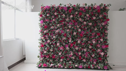 Summer Flower CB-362 8ft*8ft Cloth Back Artificial Flower Wall Roll up Fabric background