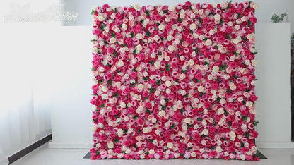 Summer Flower CB-357 8ft*8ft Cloth Back Artificial Flower Wall Roll up Fabric background