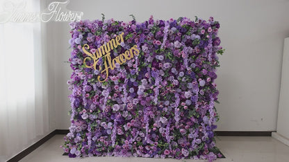 Summer Flower CB-490 8ft*8ft Cloth Back Artificial Flower Wall Roll up Fabric background