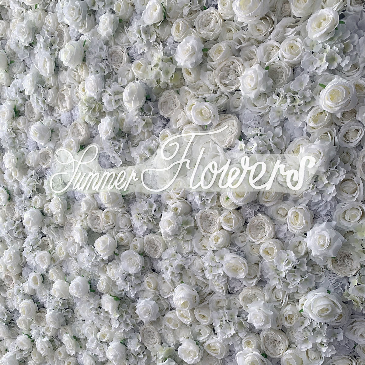 Summer Flower:CB-051 8ft*8ft Cloth Back Artificial Flower Wall Backdrop