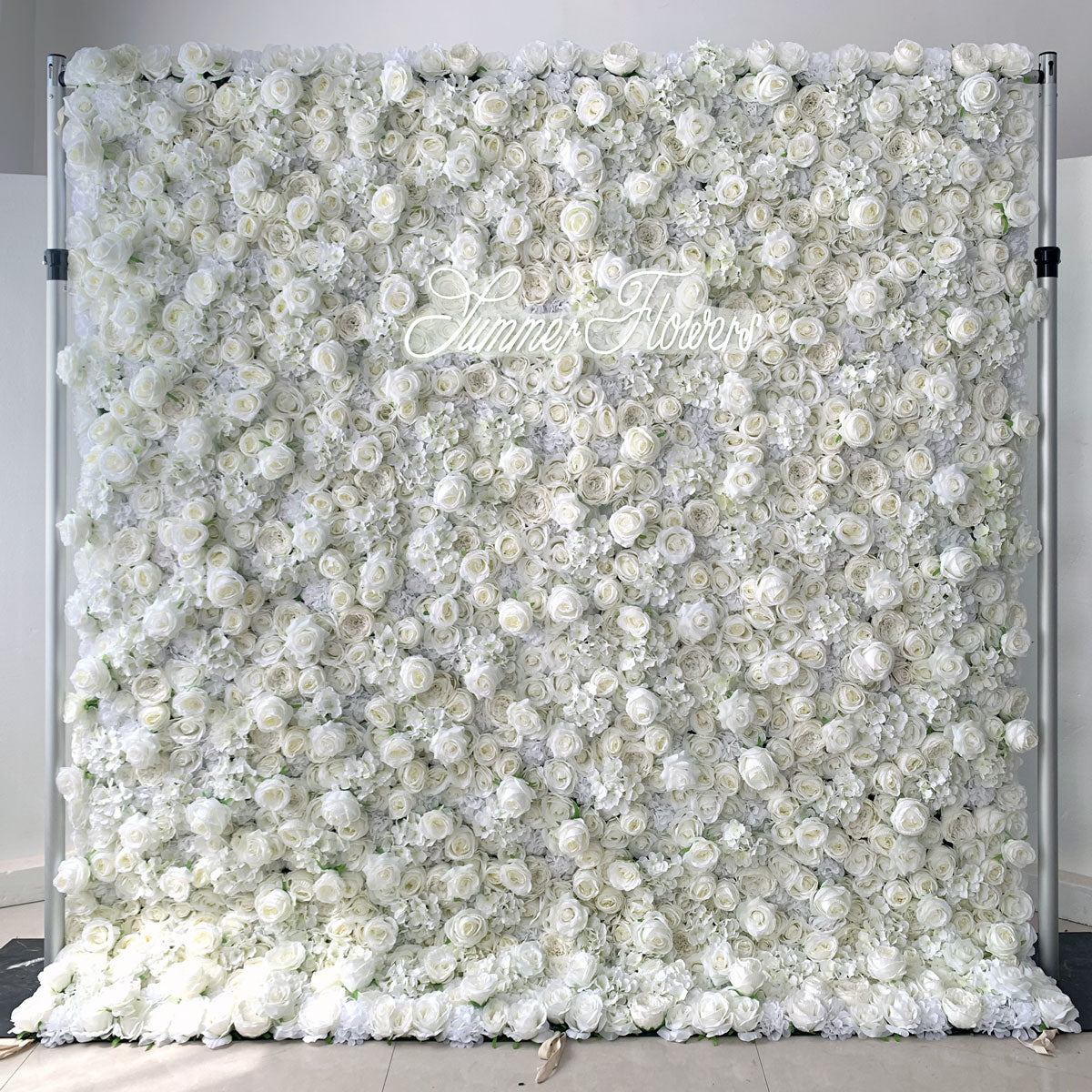 Summer Flower:CB-051 8ft*8ft Cloth Back Artificial Flower Wall Backdrop