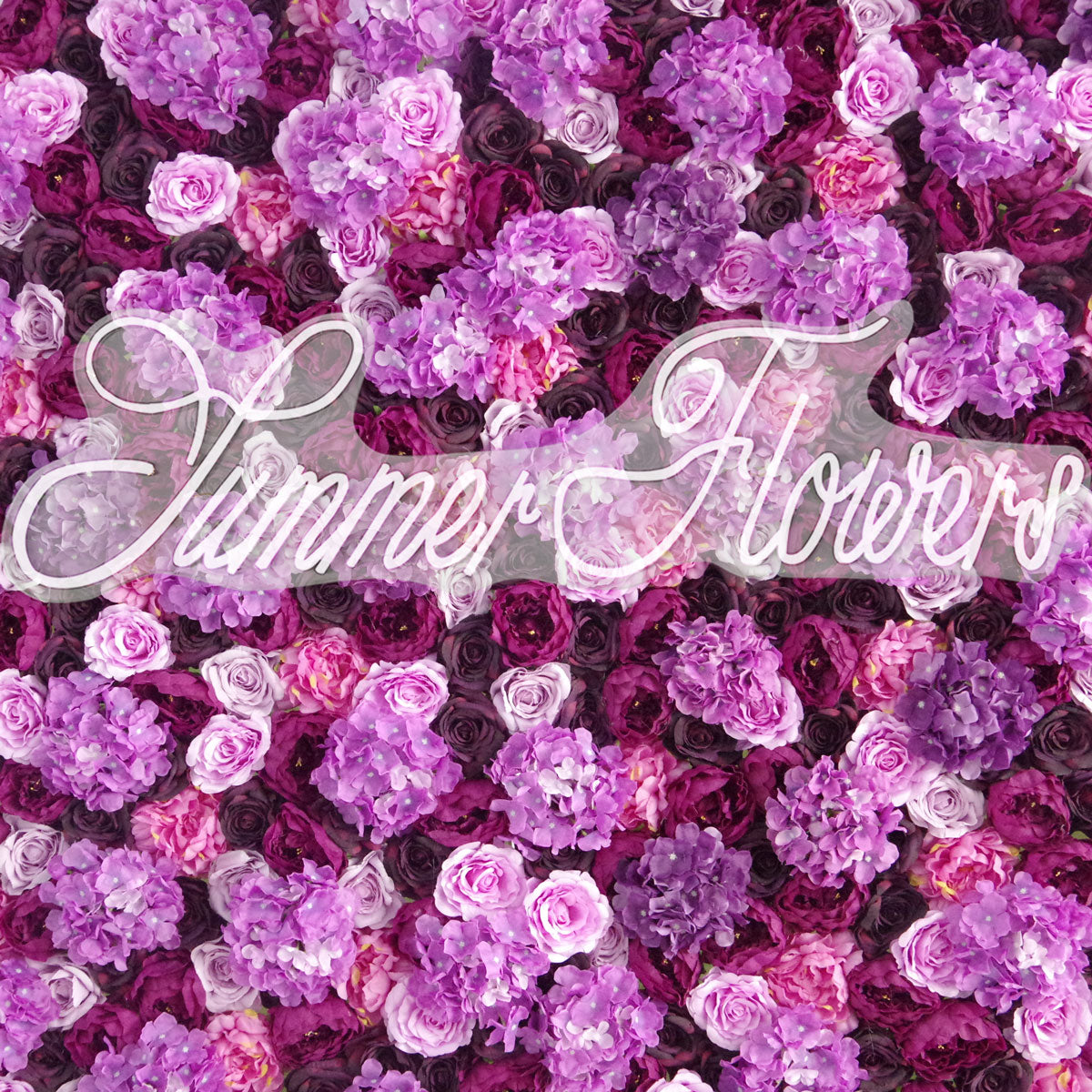 Summer Flower:CB-057 8ft*8ft Cloth Back Artificial Flower Wall Backdrop