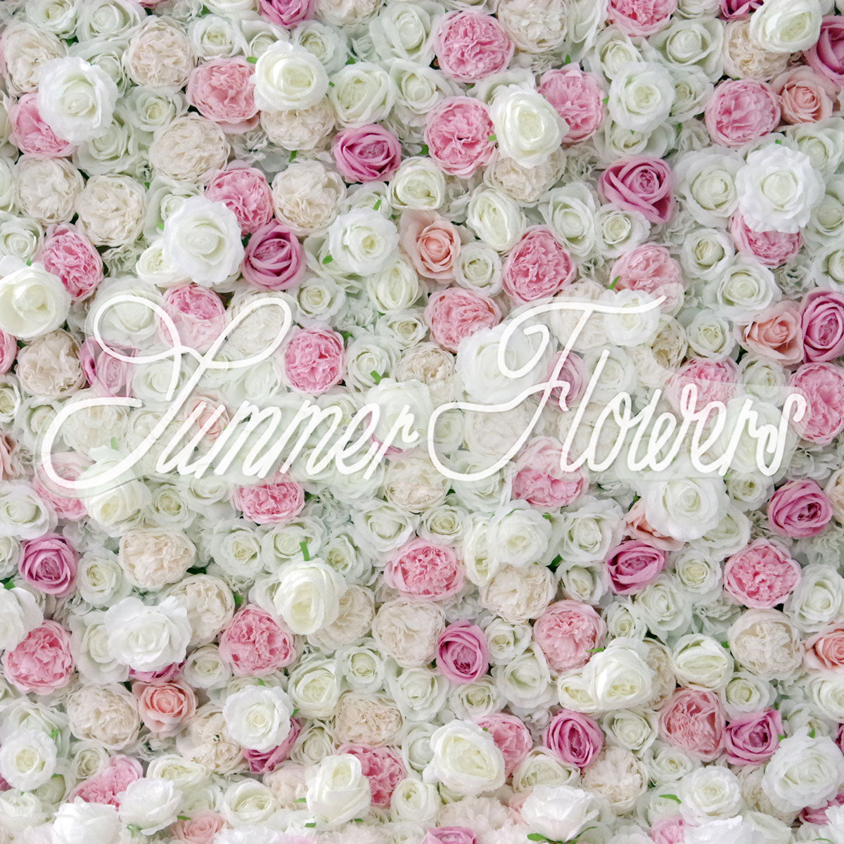 Summer Flower:CB-058-1 8ft*8ft Cloth Back Artificial Flower Wall Backdrop