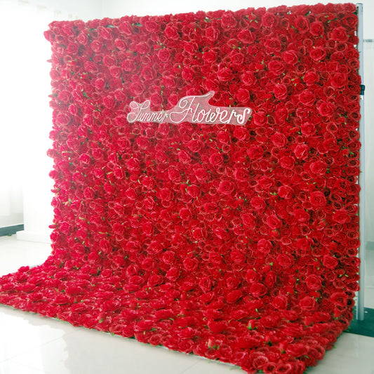 Summer Flower:CB-059 8ft*8ft Cloth Back Artificial Flower Wall Backdrop