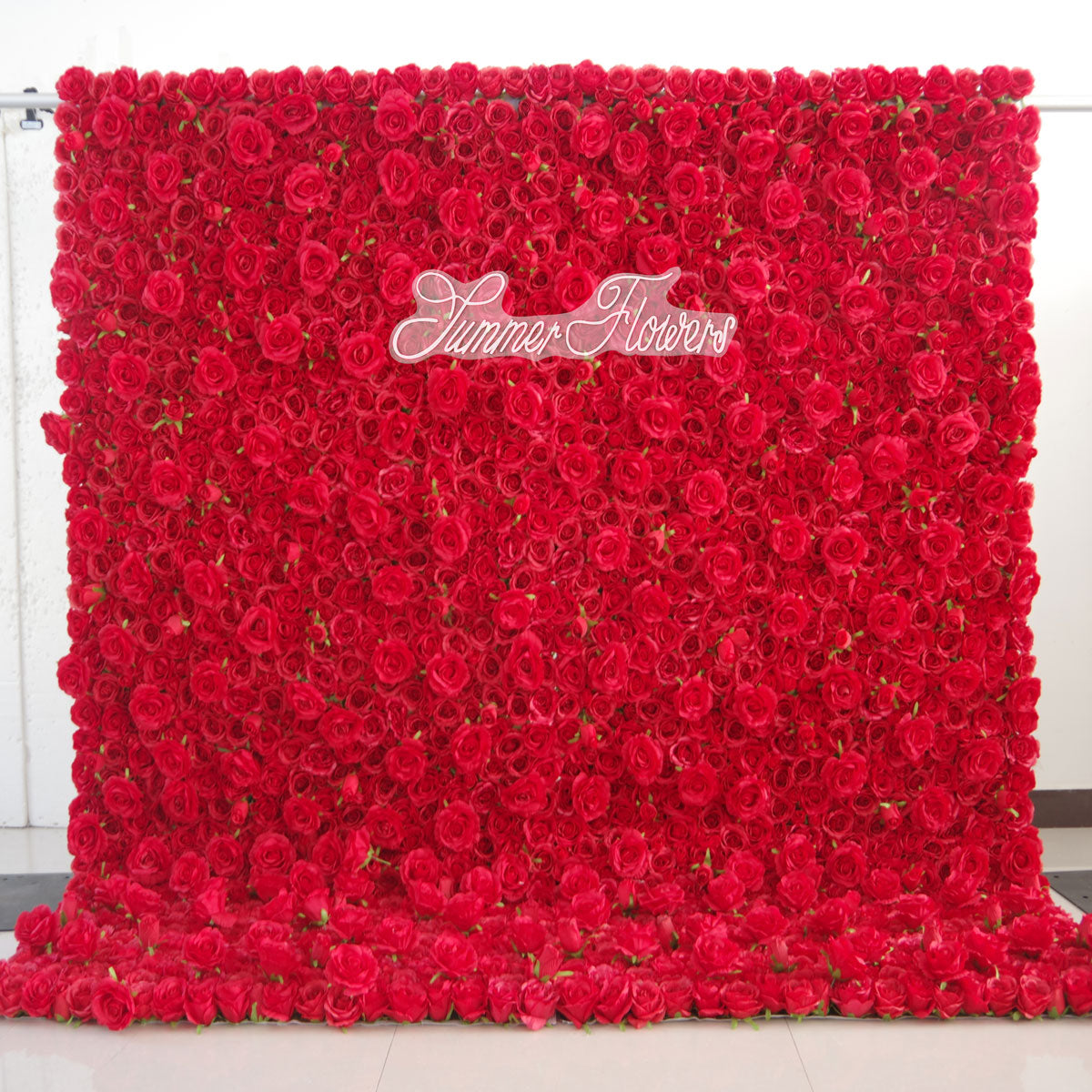 Summer Flower:CB-059 8ft*8ft Cloth Back Artificial Flower Wall Backdrop