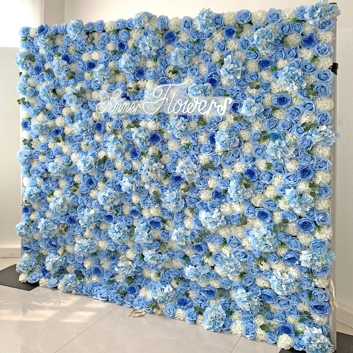 Summer Flower:CB-067 8ft*8ft Cloth Back Artificial Flower Wall Backdrop
