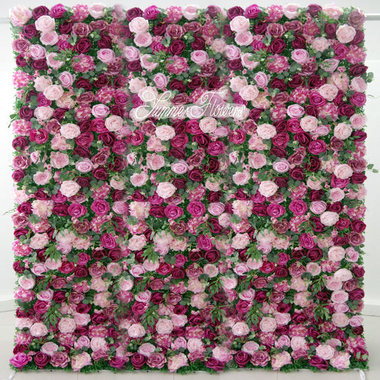Summer Flower:CB-068 8ft*8ft Cloth Back Artificial Flower Wall Backdrop