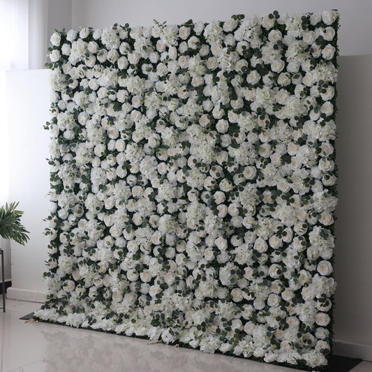 Summer Flower:CB-123 8ft*8ft Cloth Back Artificial Flower Wall Backdrop