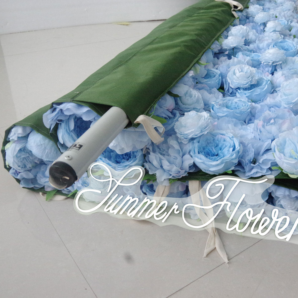 Summer Flower:CB-152 8ft*8ft Cloth Back Artificial Flower Wall Backdrop
