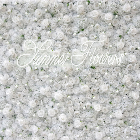 Summer Flower:CB-160 8ft*8ft Cloth Back Artificial Flower Wall Backdrop