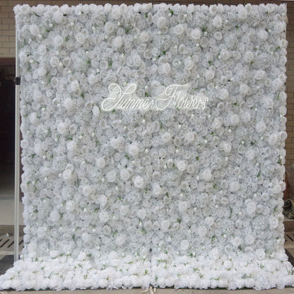 Summer Flower:CB-160 8ft*8ft Cloth Back Artificial Flower Wall Backdrop