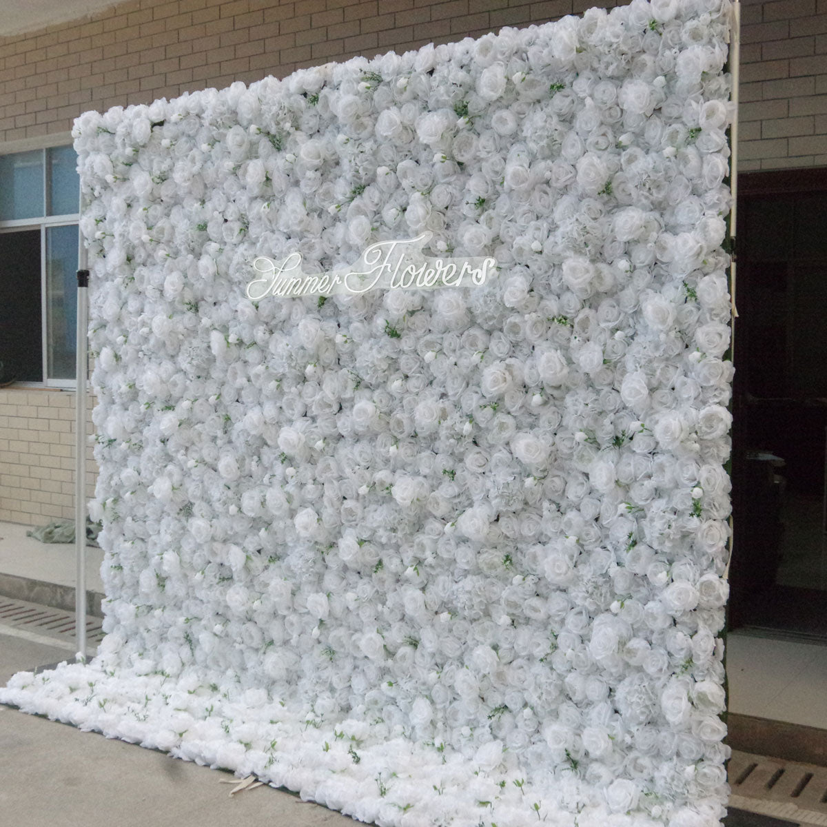 Summer Flower:CB-160 8ft*8ft Cloth Back Artificial Flower Wall Backdrop