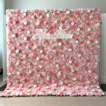 Summer Flower:CB-161 8ft*8ft Cloth Back Artificial Flower Wall Backdrop