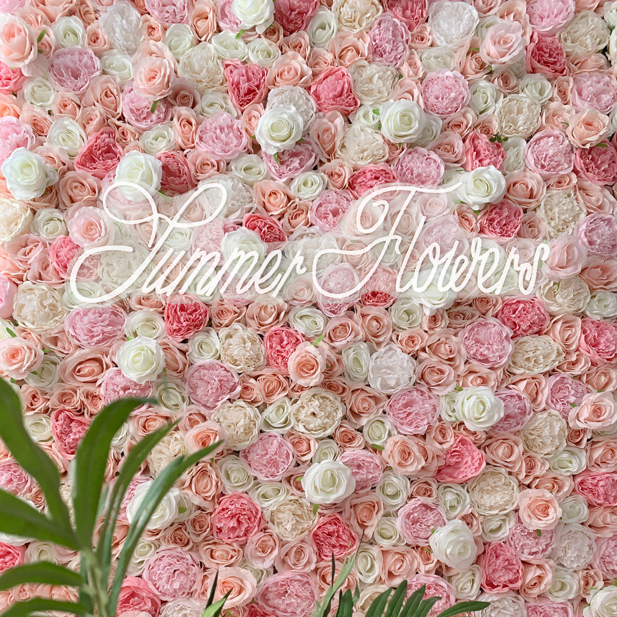 Summer Flower:CB-161 8ft*8ft Cloth Back Artificial Flower Wall Backdrop