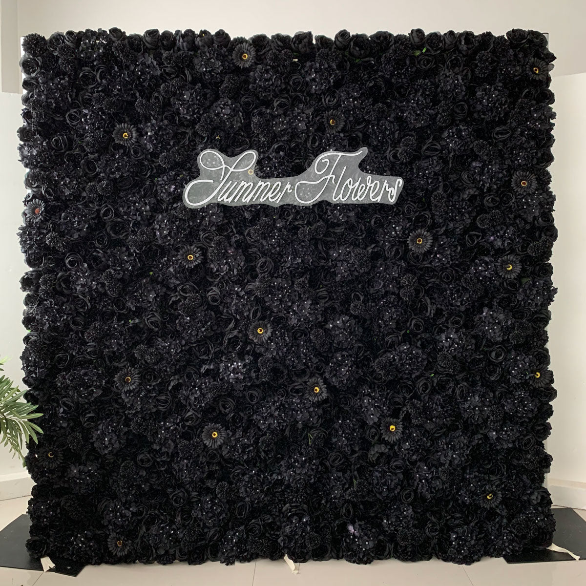 Summer Flower:CB-163 8ft*8ft Cloth Back Artificial Flower Wall Backdrop