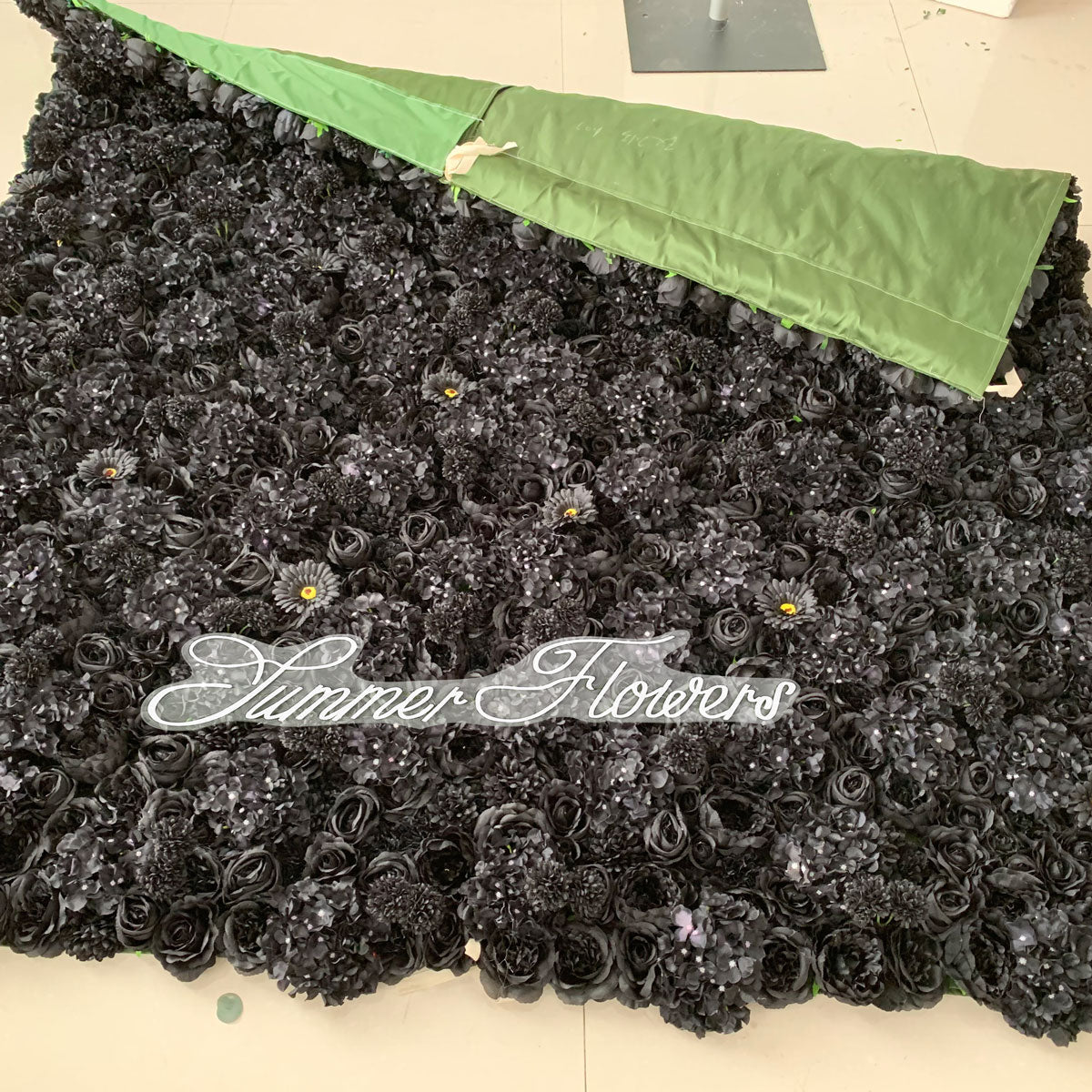 Summer Flower:CB-163 8ft*8ft Cloth Back Artificial Flower Wall Backdrop