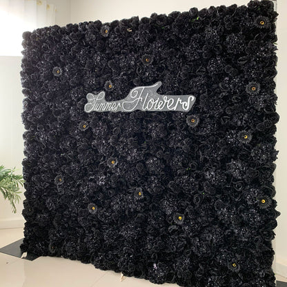 Summer Flower:CB-163 8ft*8ft Cloth Back Artificial Flower Wall Backdrop