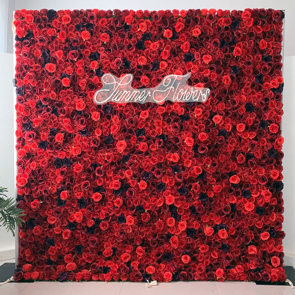 Summer Flower:CB-165 8ft*8ft Cloth Back Artificial Flower Wall Backdrop