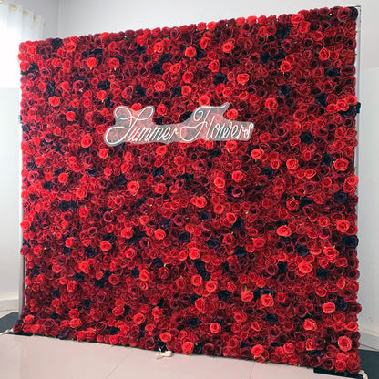 Summer Flower:CB-165 8ft*8ft Cloth Back Artificial Flower Wall Backdrop