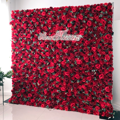 Summer Flower:CB-166 8ft*8ft Cloth Back Artificial Flower Wall Backdrop