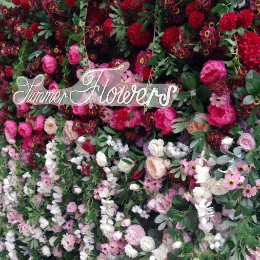 Summer Flower:CB-167 8ft*8ft Cloth Back Artificial Flower Wall Backdrop