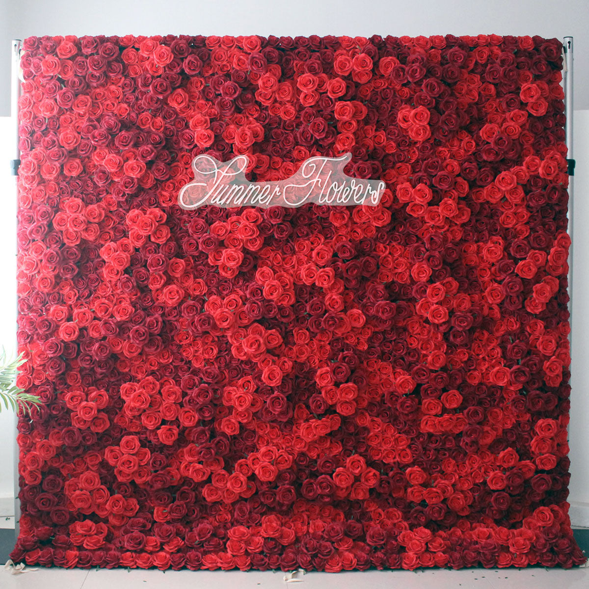 Summer Flower:CB-172 8ft*8ft Cloth Back Artificial Flower Wall Backdrop
