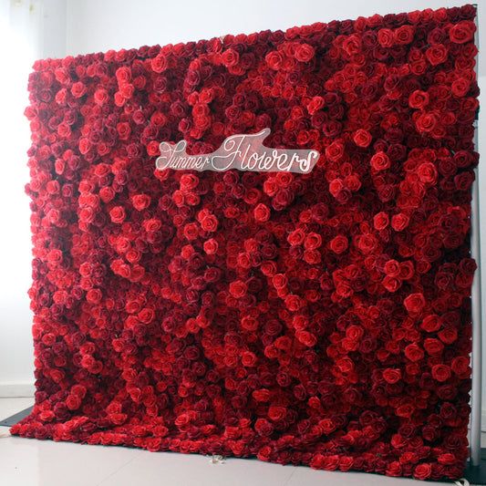 Summer Flower:CB-172 8ft*8ft Cloth Back Artificial Flower Wall Backdrop