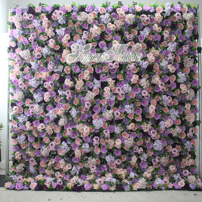 Summer Flower:CB-176 8ft*8ft Cloth Back Artificial Flower Wall Backdrop