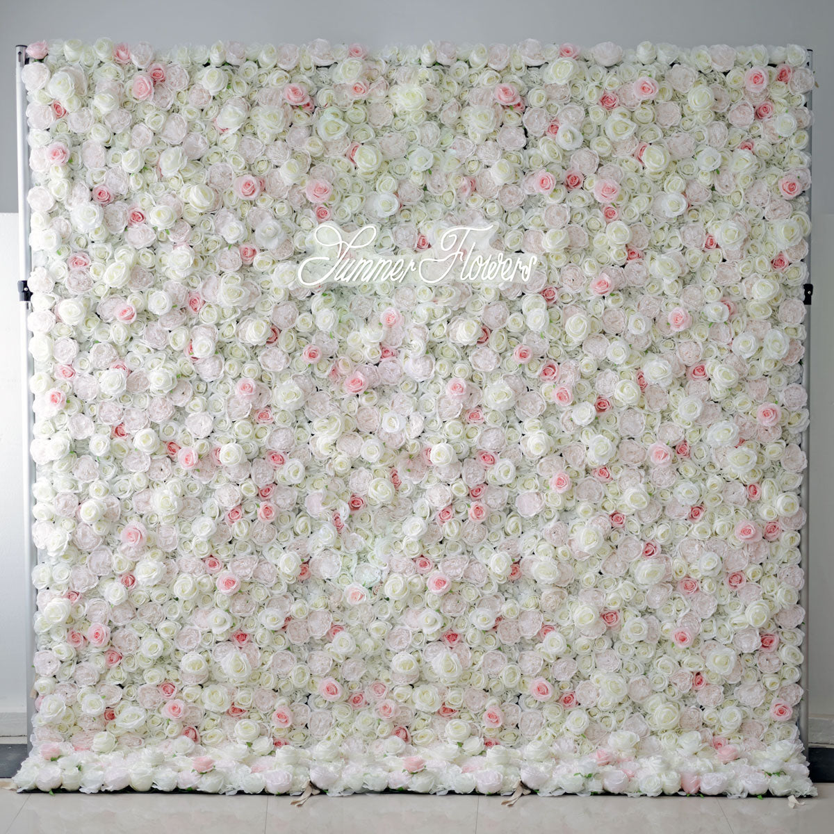 Summer Flower:CB-182 8ft*8ft Cloth Back Artificial Flower Wall Backdrop