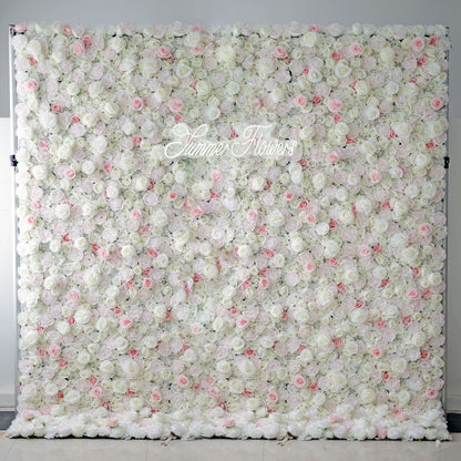 Summer Flower:CB-182 8ft*8ft Cloth Back Artificial Flower Wall Backdrop