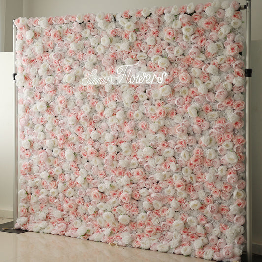 Summer Flower:CB-186 8ft*8ft Cloth Back Artificial Flower Wall Backdrop