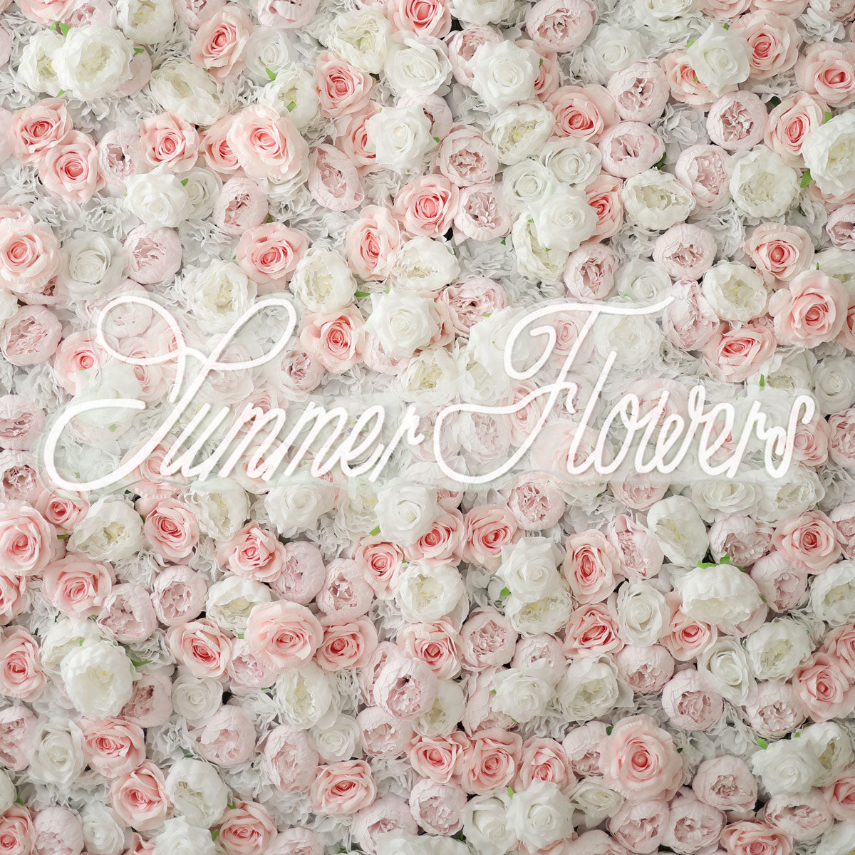 Summer Flower:CB-186 8ft*8ft Cloth Back Artificial Flower Wall Backdrop