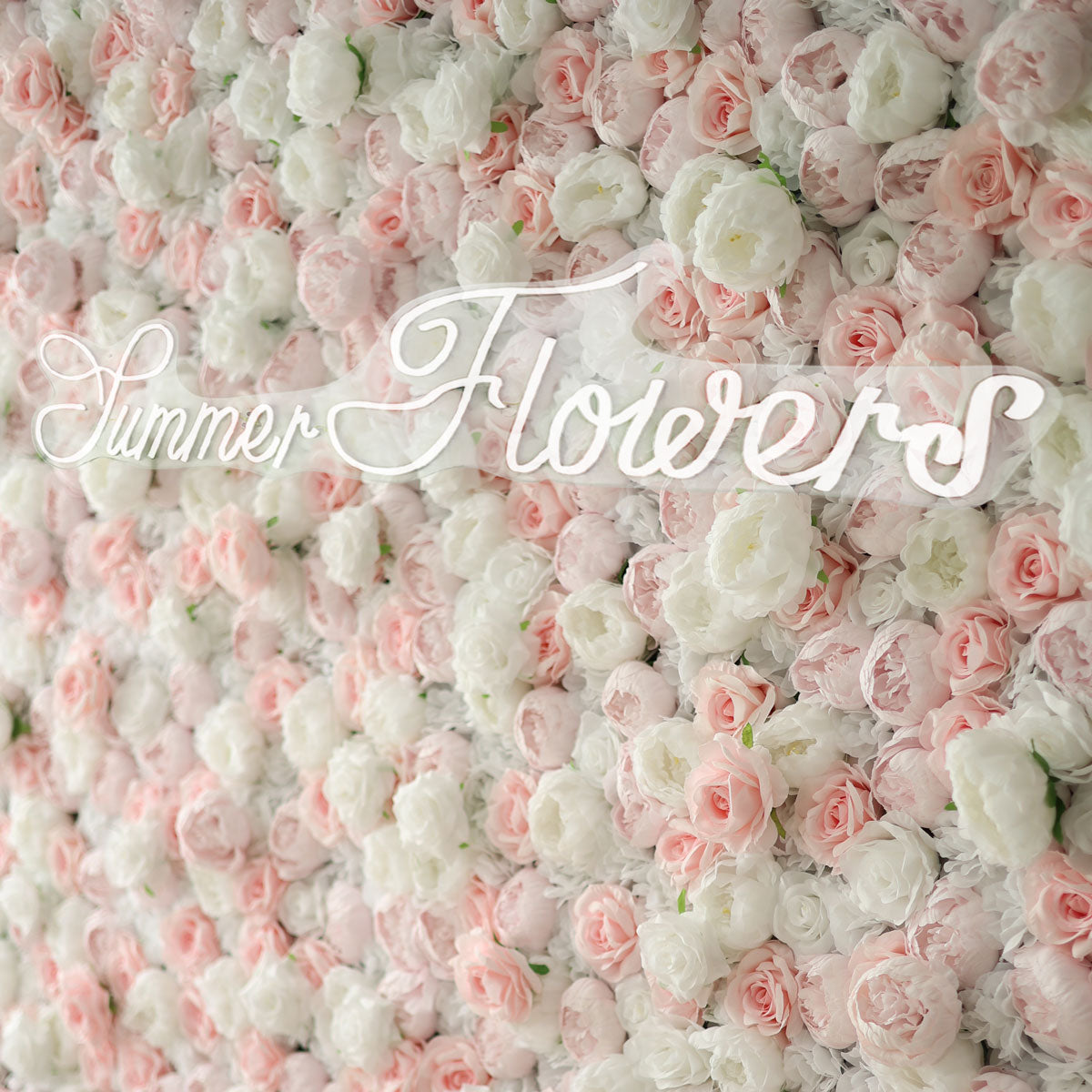 Summer Flower:CB-186 8ft*8ft Cloth Back Artificial Flower Wall Backdrop