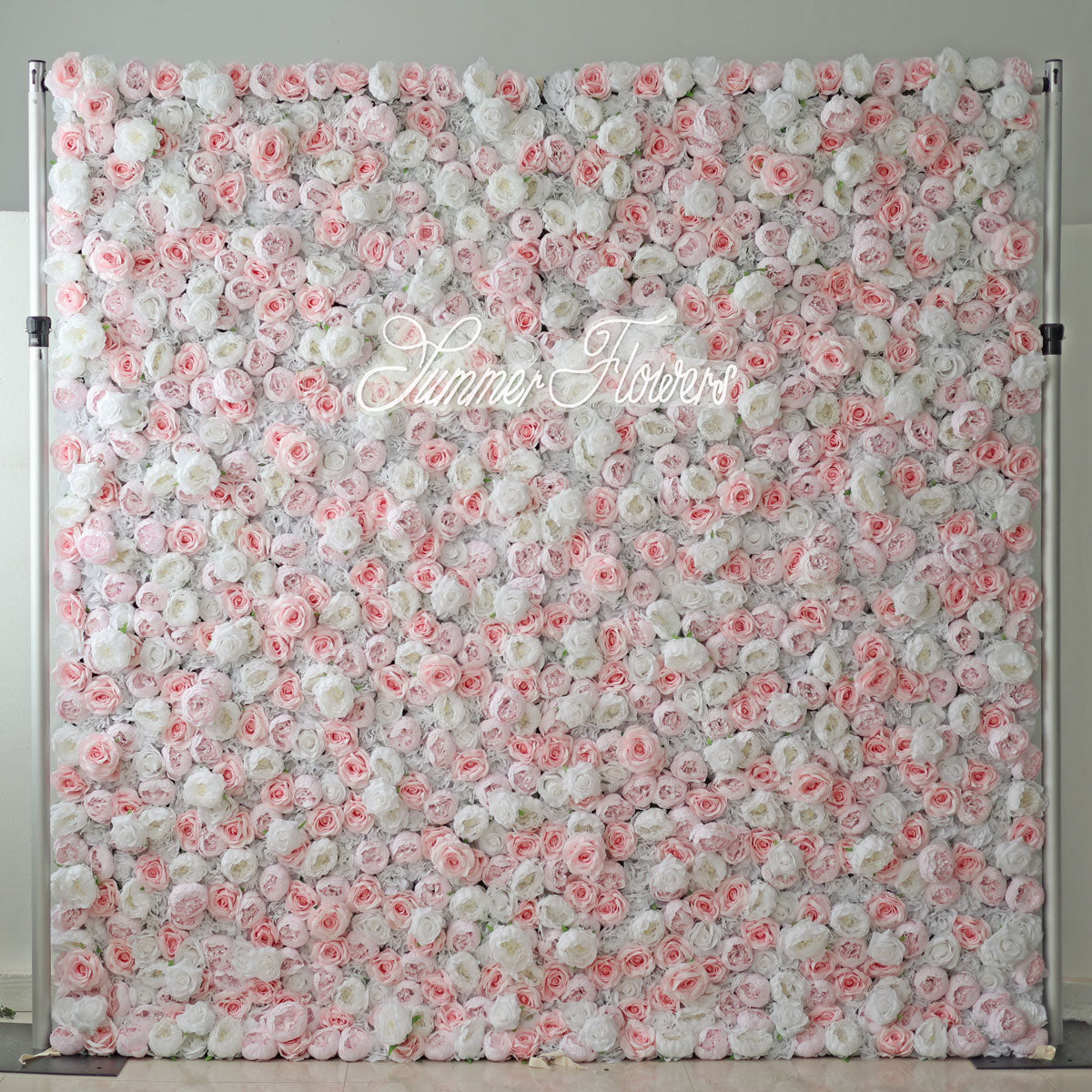 Summer Flower:CB-186 8ft*8ft Cloth Back Artificial Flower Wall Backdrop