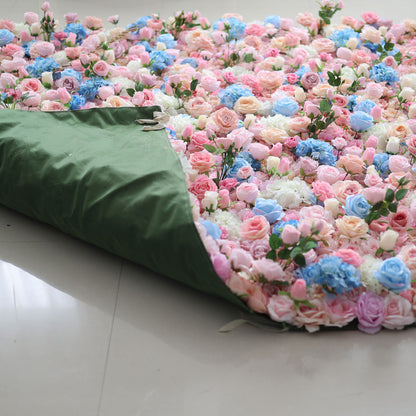 Summer Flower:CB-191 8ft*8ft Cloth Back Artificial Flower Wall Backdrop