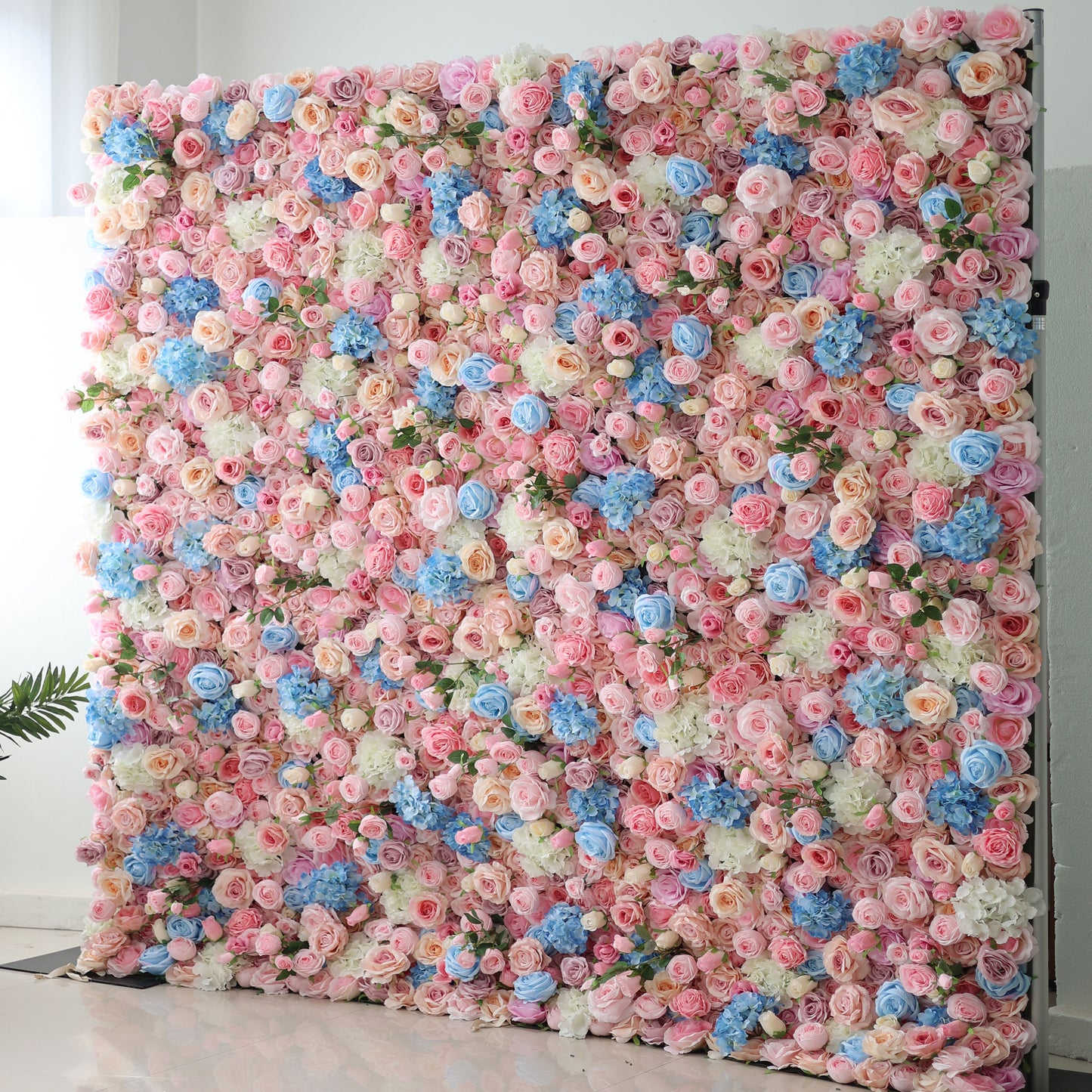 Summer Flower:CB-191 8ft*8ft Cloth Back Artificial Flower Wall Backdrop
