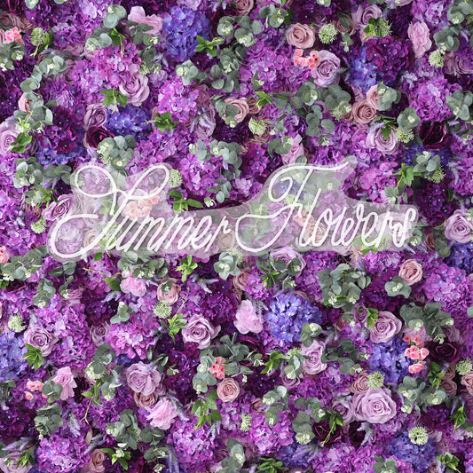 Summer Flower CB-192 8ft*8ft Cloth Back Artificial Flower Wall Roll up Fabric background