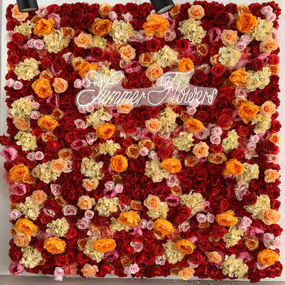 Summer Flower:CB-193 8ft*8ft Cloth Back Artificial Flower Wall Backdrop