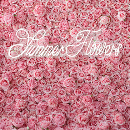 Summer Flower:CB-217 8ft*8ft Cloth Back Artificial Flower Wall Backdrop